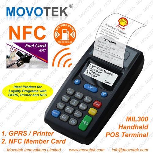 Üyelik kartı şebeke topup için Movotek GPRS Yazıcı GPRS POS Terminali SMS Yazıcı